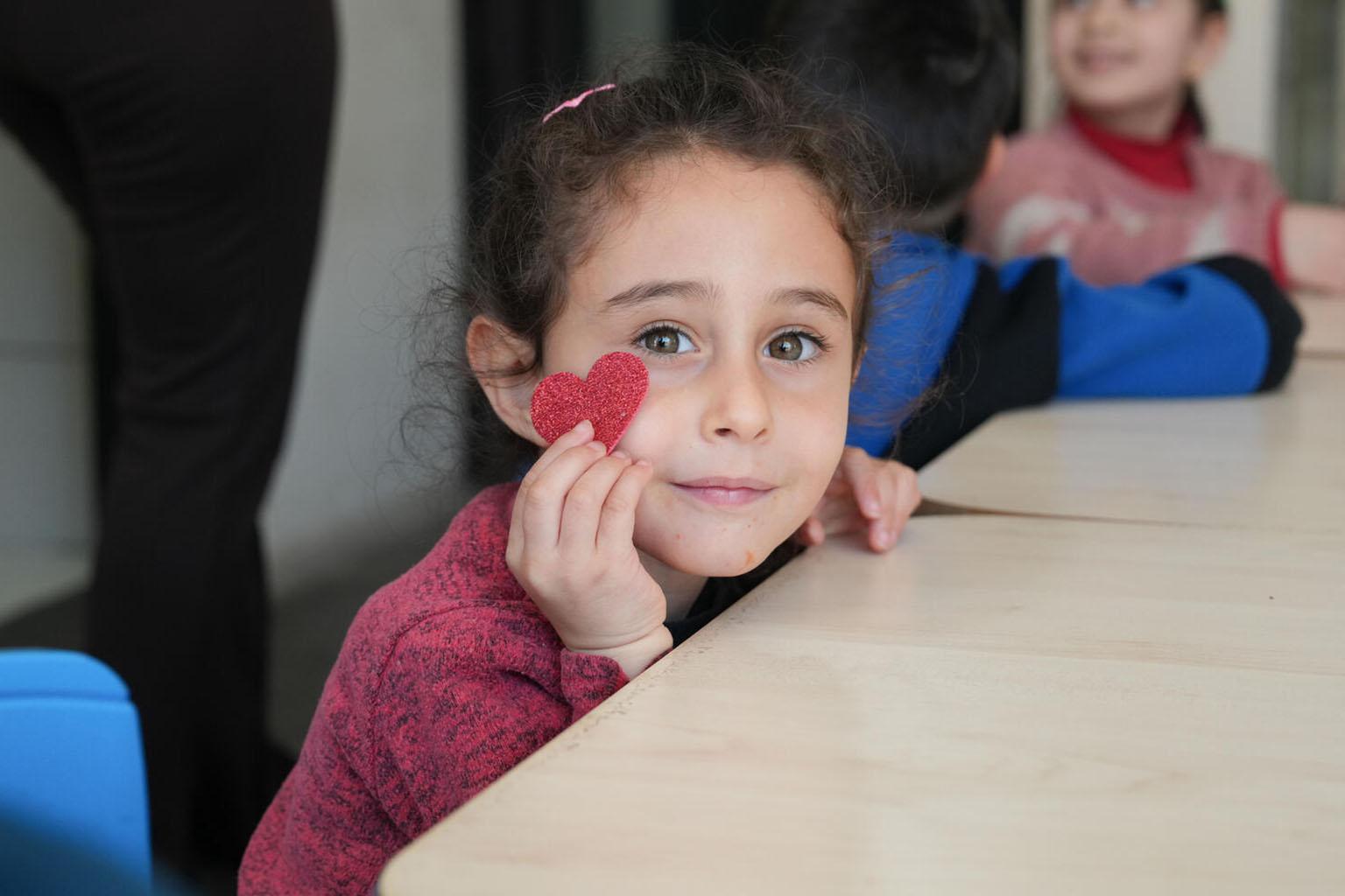 Yagmur (5) met hartje