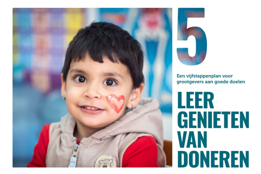 flyer leer genioeten van doneren