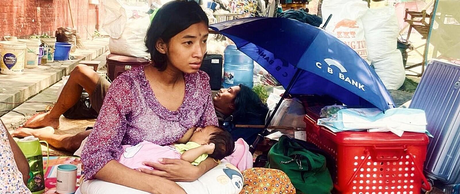 Moeder en kind in Myanmar