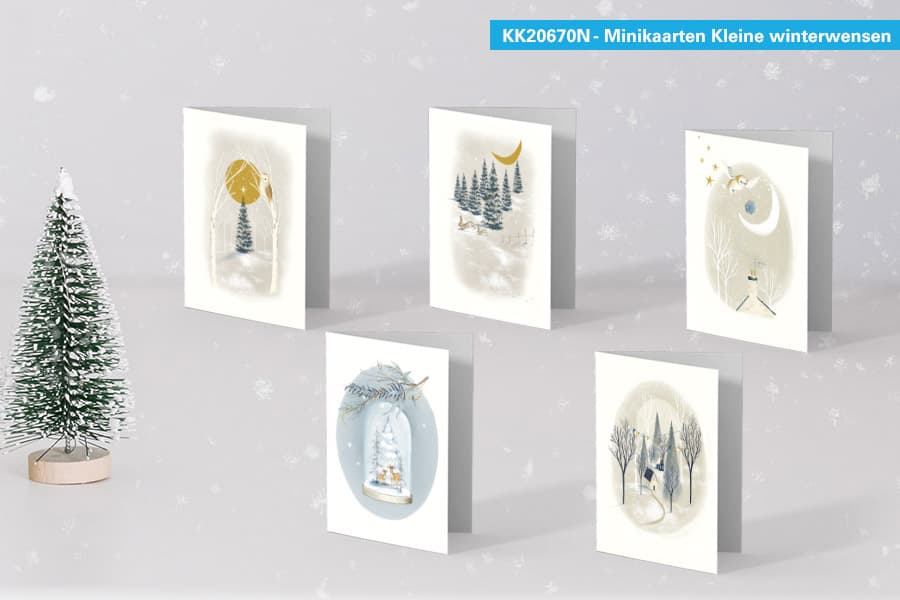 Minikaarten kleine winterwensen