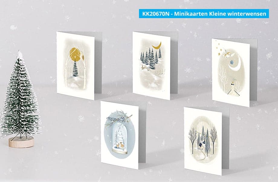 Mini kaarten kleine winterwensen