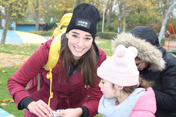 anne visser tijdens het kinderechtenfestival
