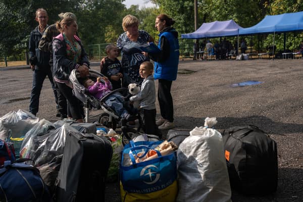 Mensen in Oekraïne op de vlucht