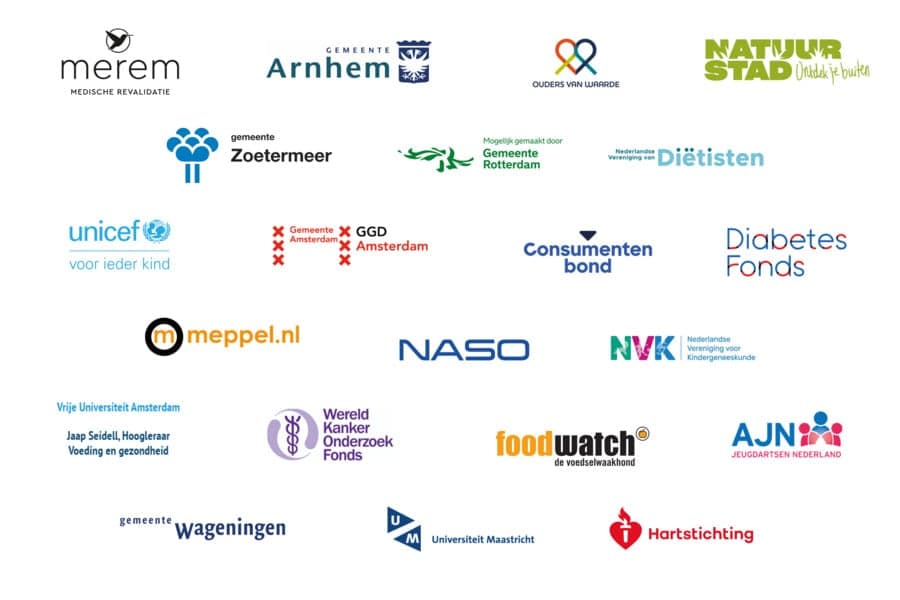 logo's van de alliantiepartners van stop kindermarketing