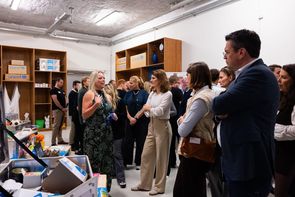 UNICEF en partners in het warenhuis in Kopenhagen