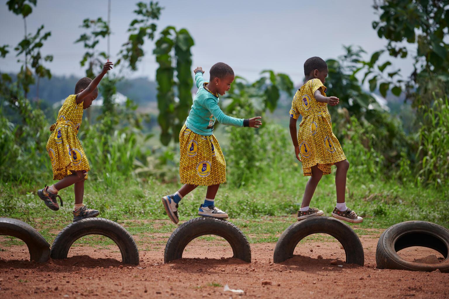 Kinderen spelen in Madagaskar