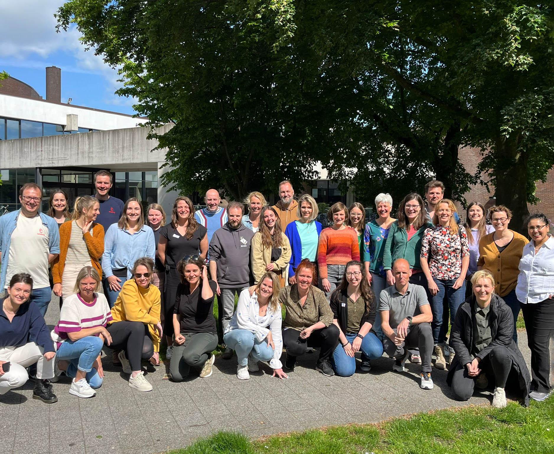 Groepsfoto uitwisseling