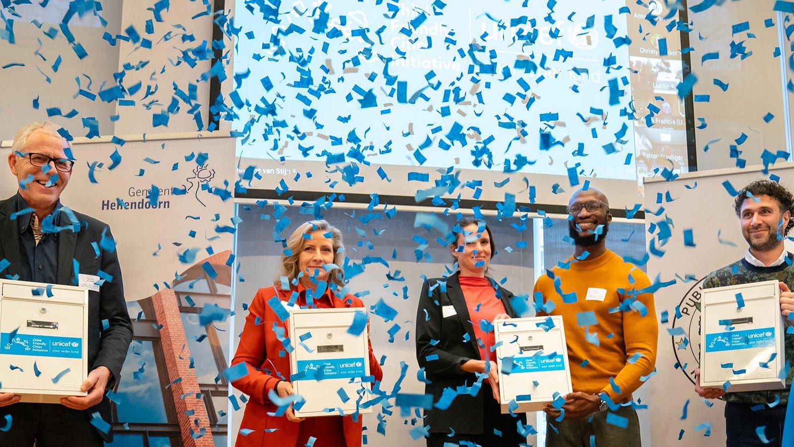 Confettimoment tweede lichting kandidaat-gemeenten