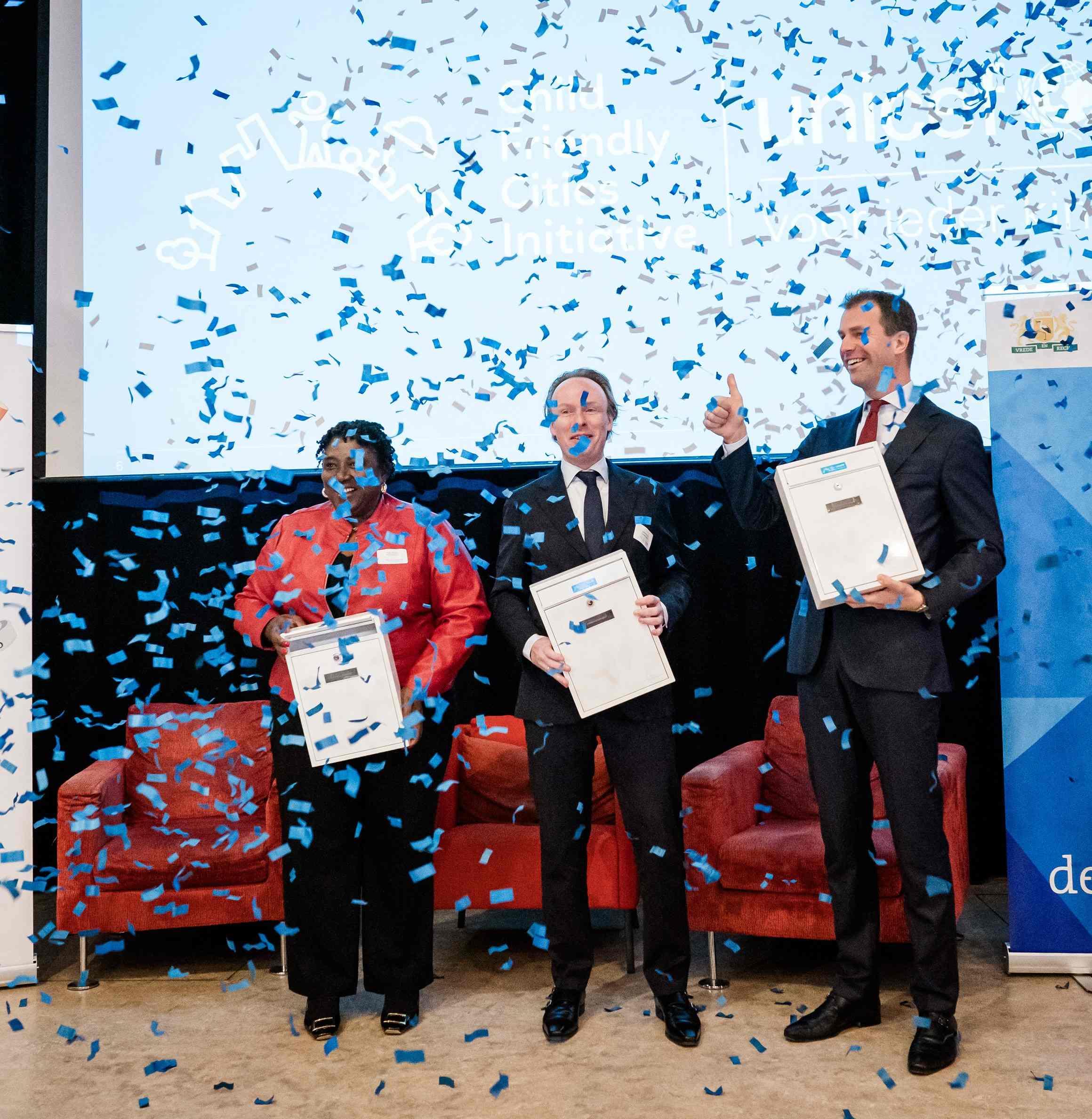 Eerste drie gemeenten met confetti