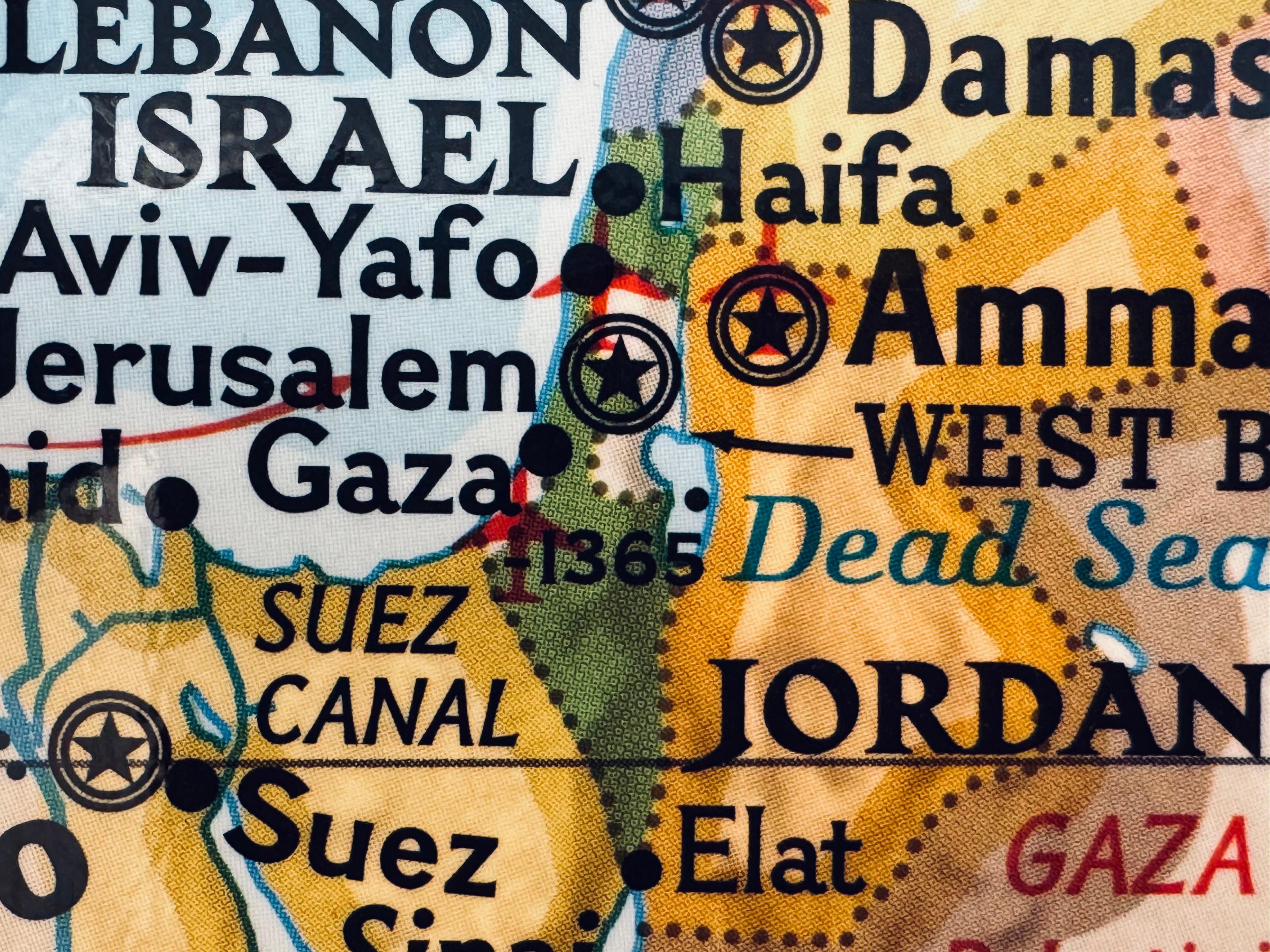 kaart van de westelijke jordaanoever en gaza