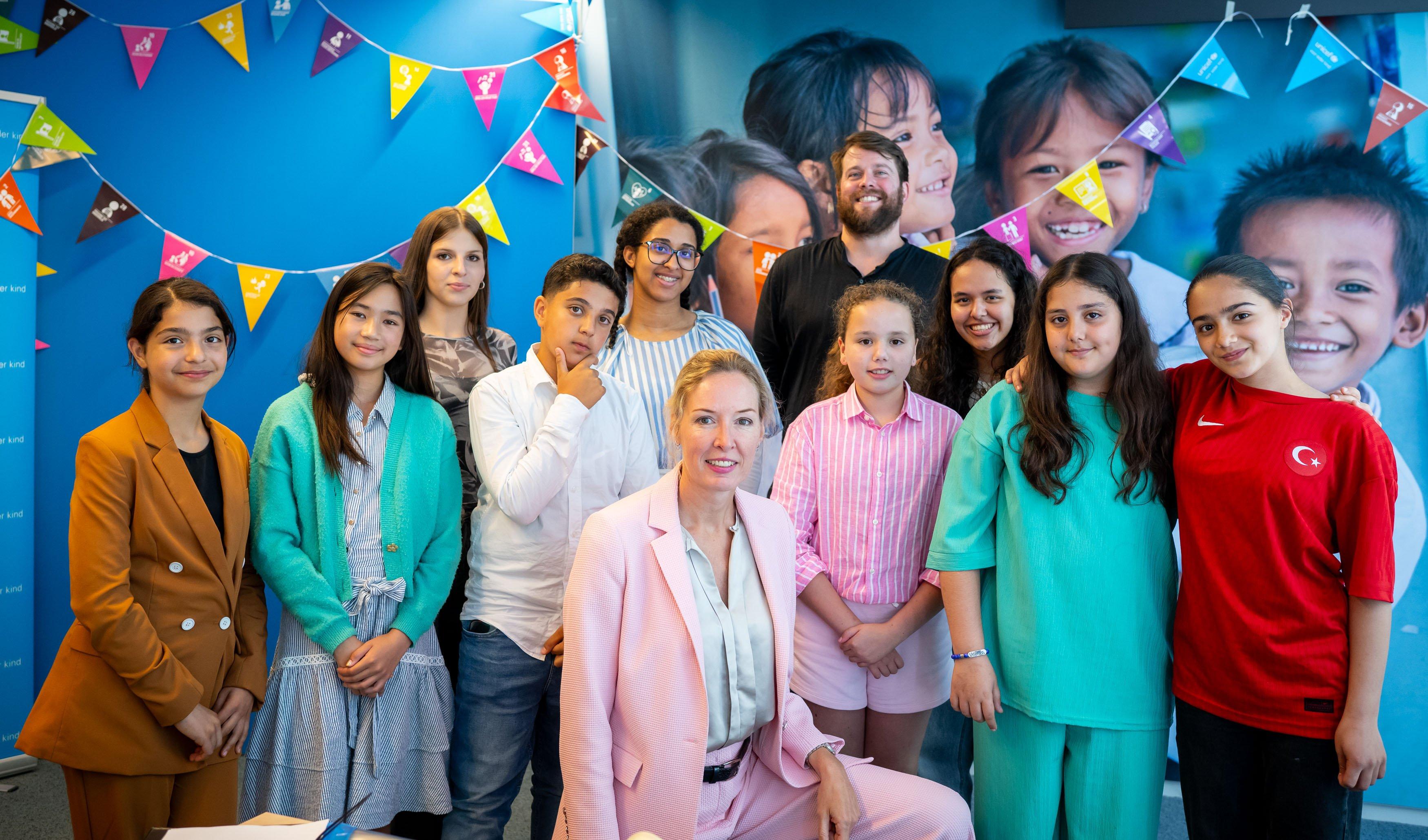 Jongerenraad Digitalisering sessie bij UNICEF Nederland.