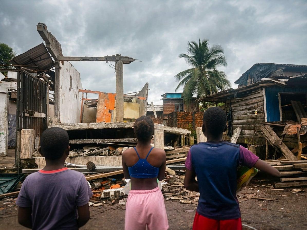 Kinderen uit Colombia na aardbeving 2026