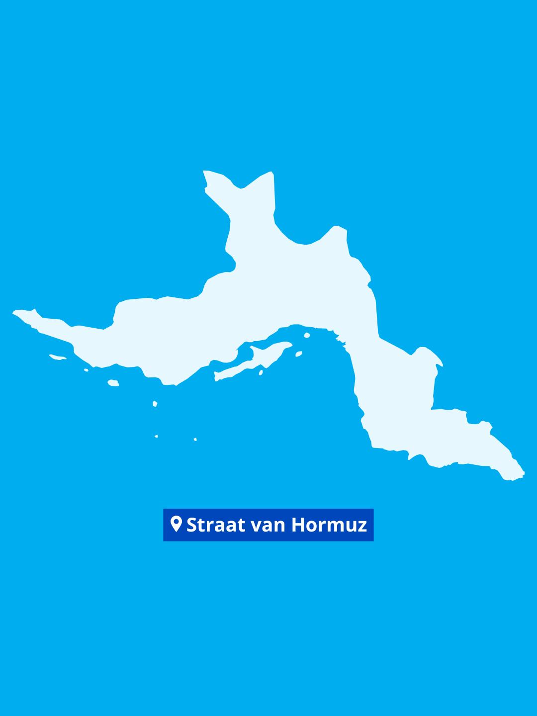 Kaart van straat van hormuz