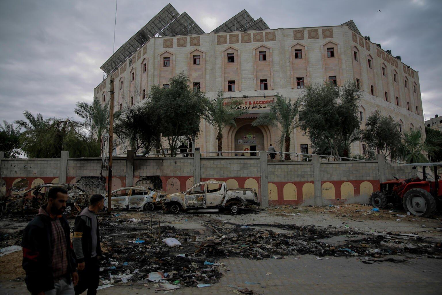 ziekenhuis verwoest Gaza