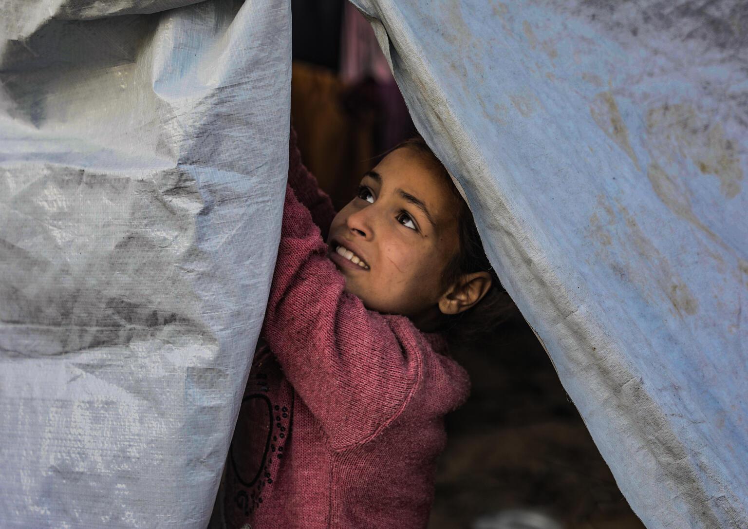 meisje tent gaza