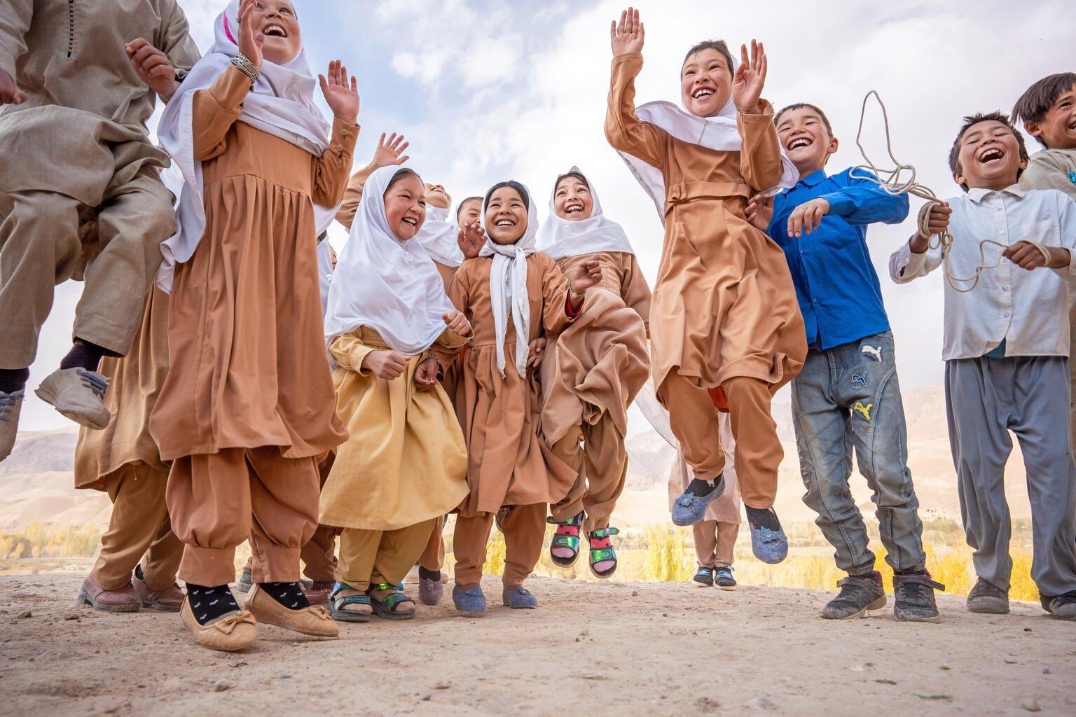 springende kinderen afghanistan