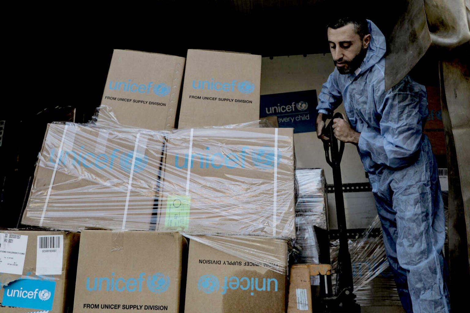 Een levering medicijnen in Gaza