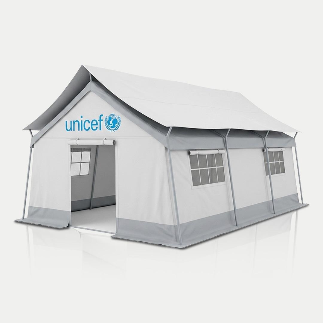 Noodtent  voor kinderen in nood