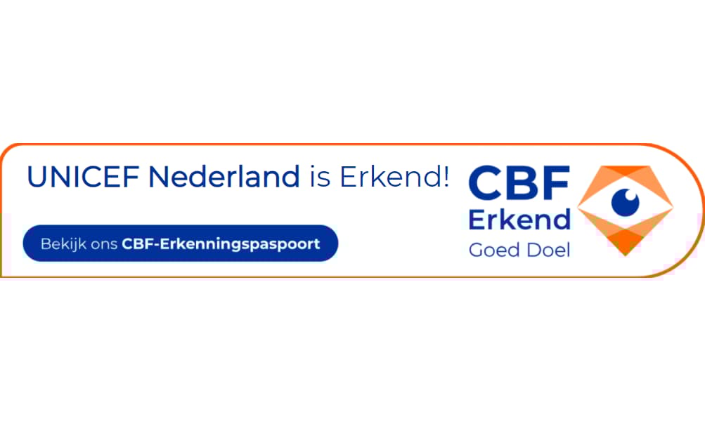 UNICEF Nederland is erkend door het CBF.